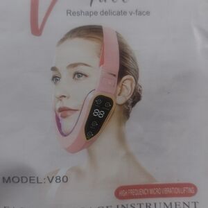 V-Shape Pink Facial Lifting Strap V80 - Pink